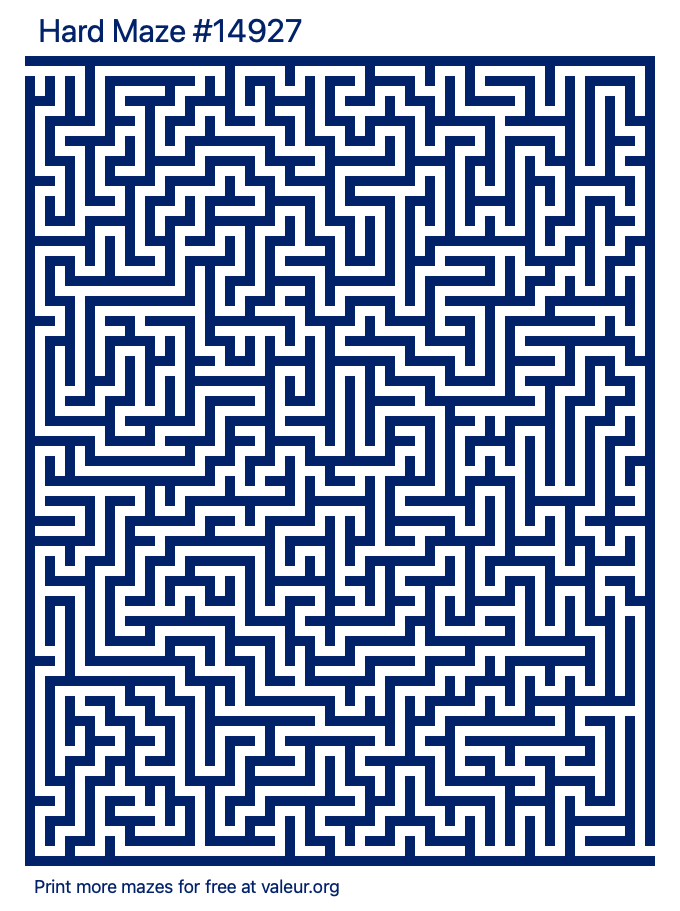 Free Printable Hard Maze number 14927