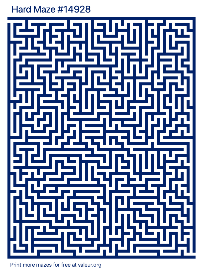 Free Printable Hard Maze number 14928