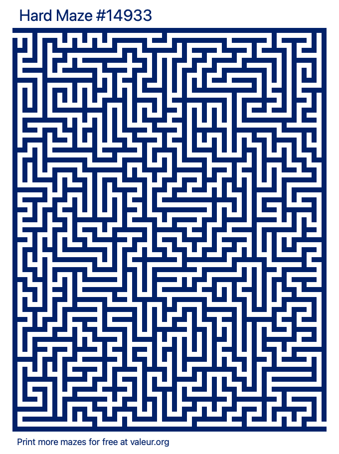 Free Printable Hard Maze number 14933