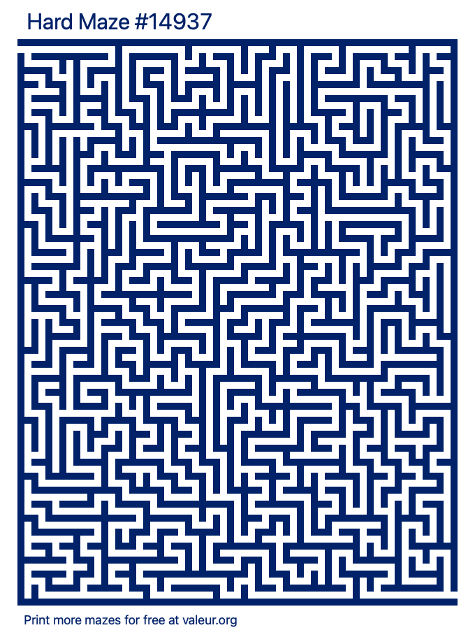 Free Printable Hard Maze number 14937