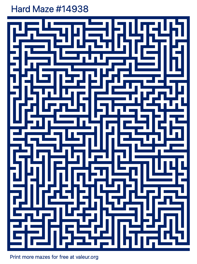 Free Printable Hard Maze number 14938