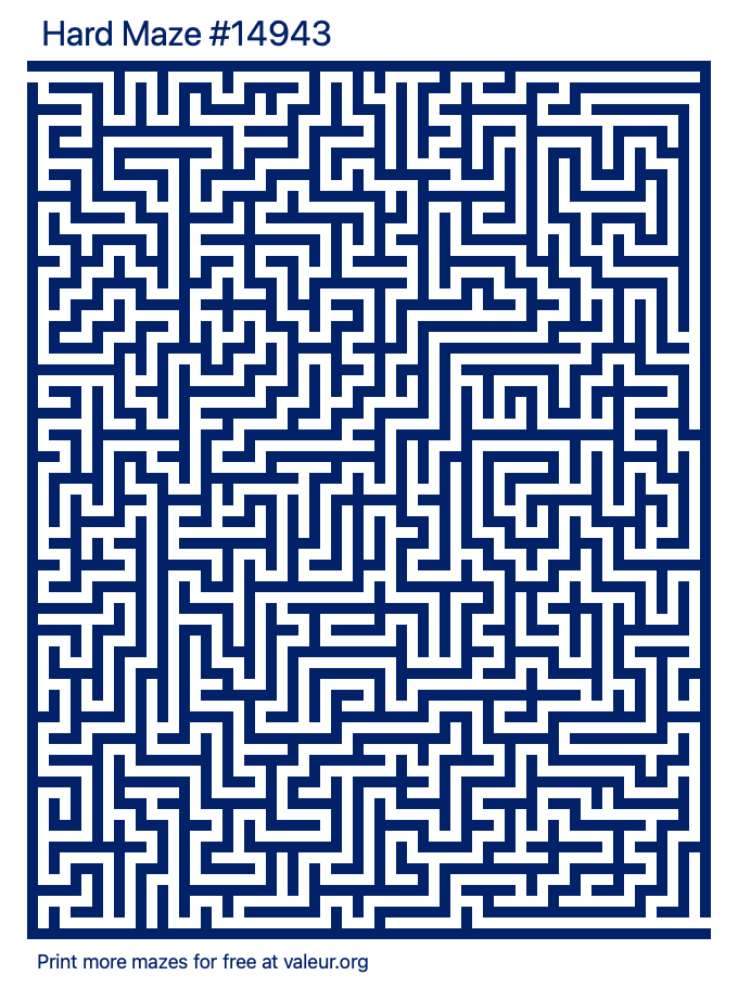 Free Printable Hard Maze number 14943