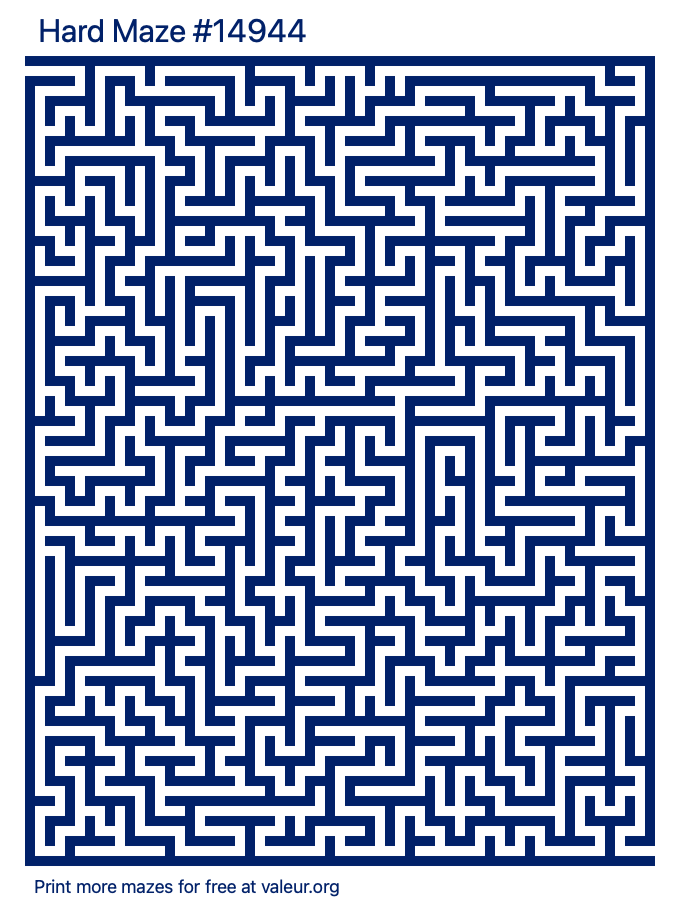 Free Printable Hard Maze number 14944