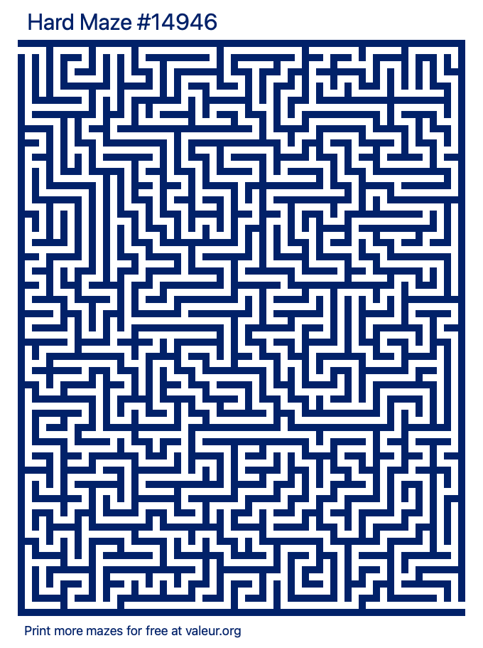 Free Printable Hard Maze number 14946