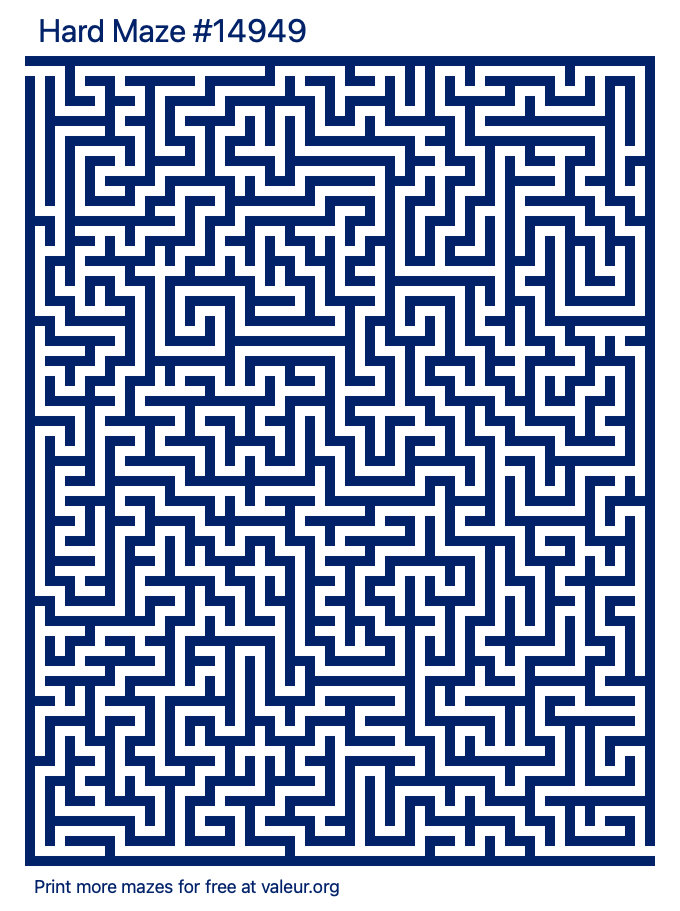 Free Printable Hard Maze number 14949