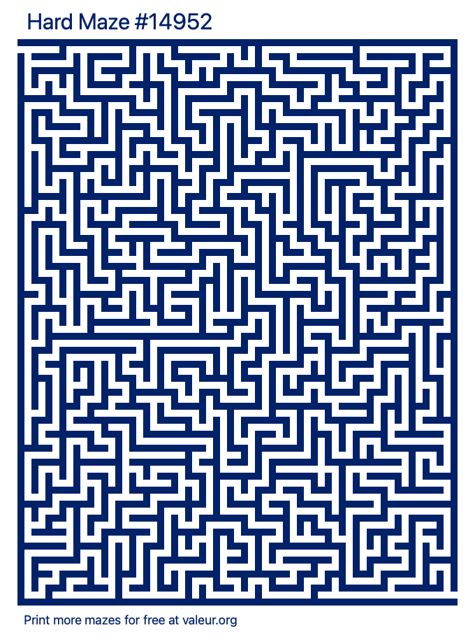 Free Printable Hard Maze number 14952