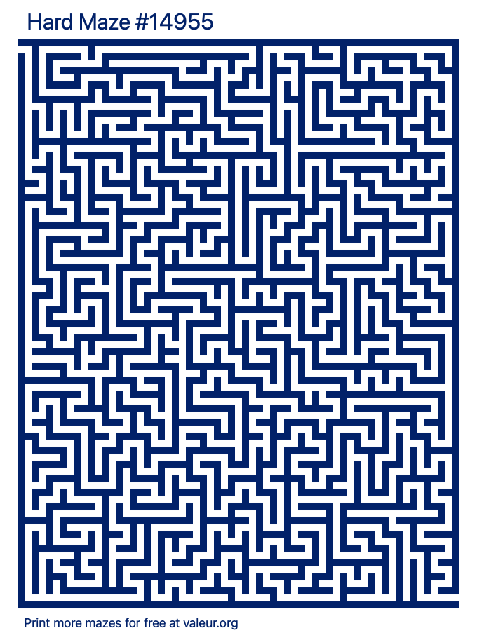 Free Printable Hard Maze number 14955
