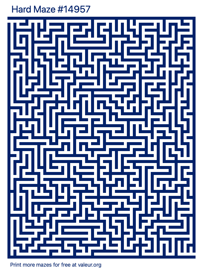 Free Printable Hard Maze number 14957