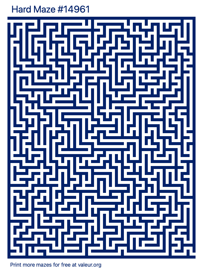 Free Printable Hard Maze number 14961