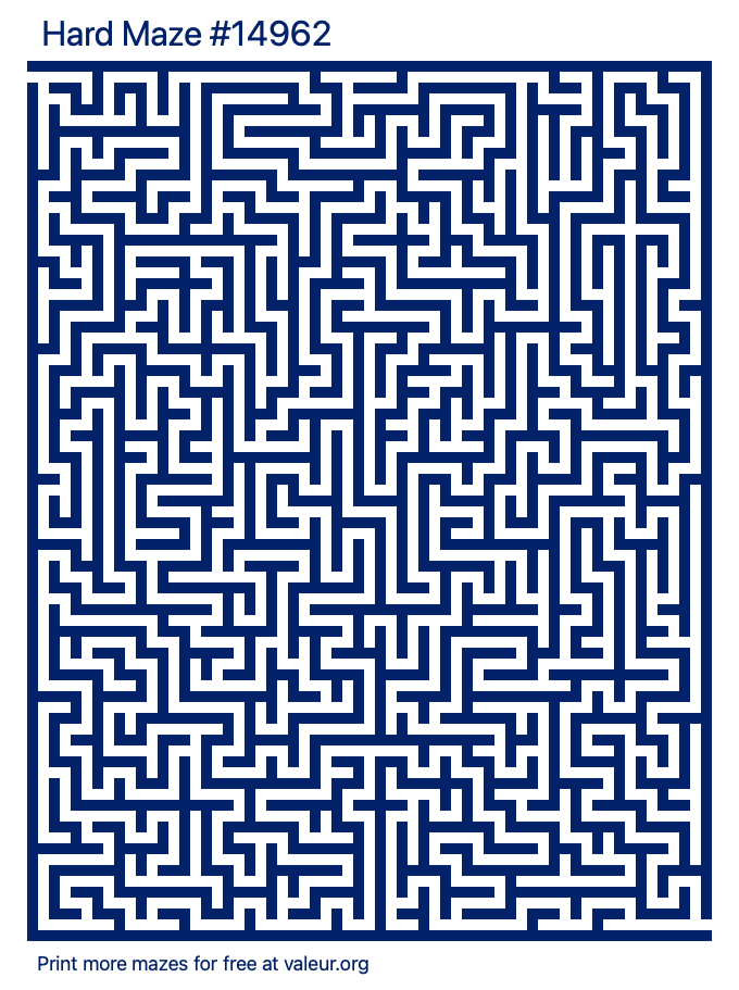 Free Printable Hard Maze number 14962
