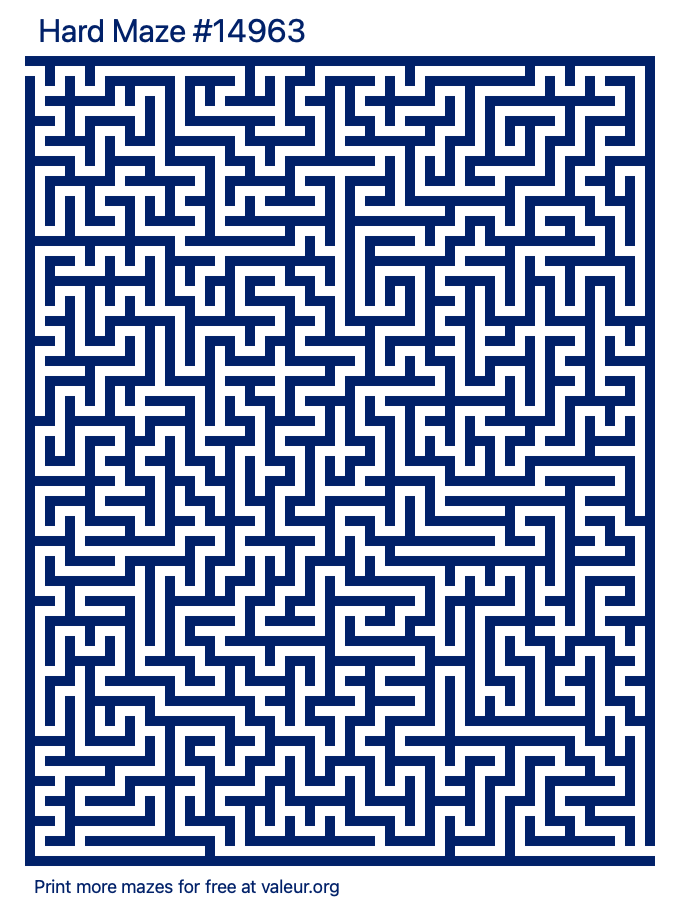 Free Printable Hard Maze number 14963