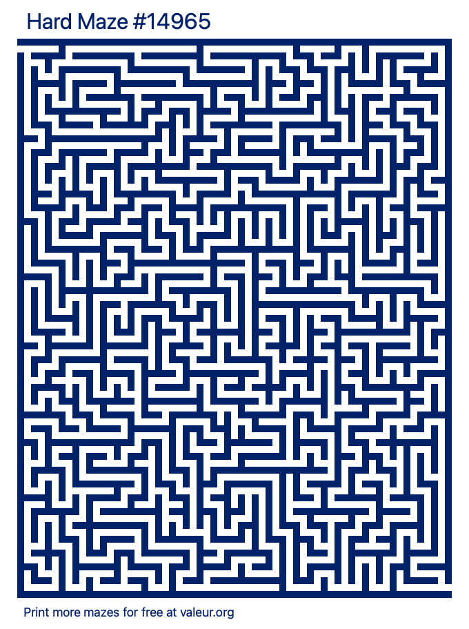 Free Printable Hard Maze number 14965