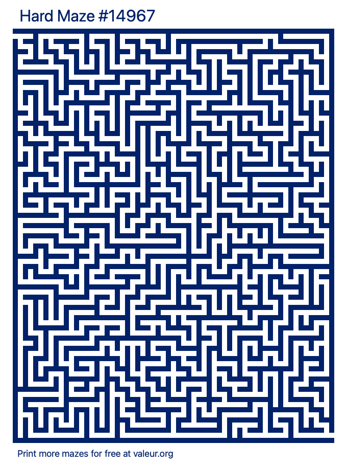 Free Printable Hard Maze number 14967