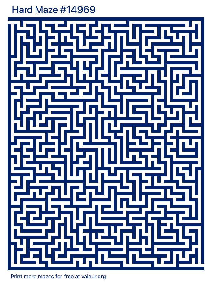 Free Printable Hard Maze number 14969