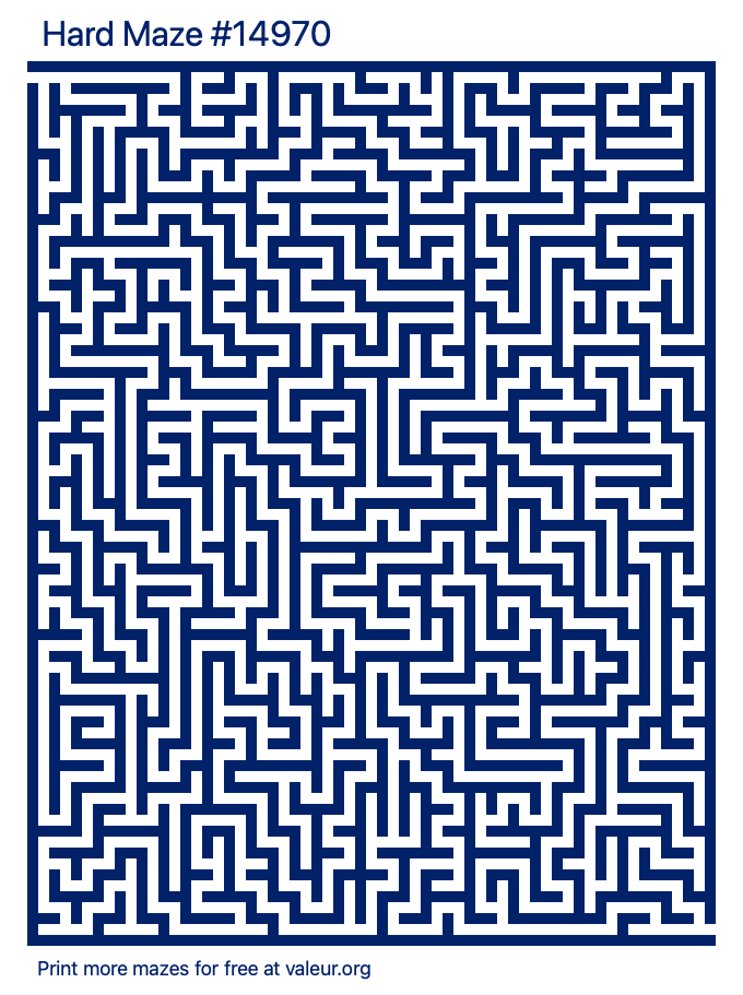 Free Printable Hard Maze number 14970