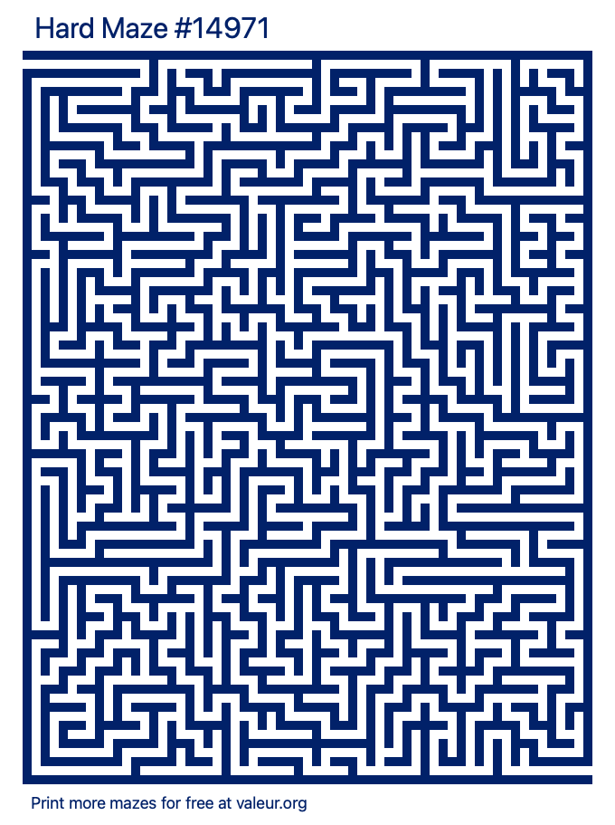 Free Printable Hard Maze number 14971