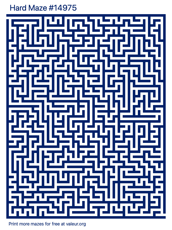 Free Printable Hard Maze number 14975