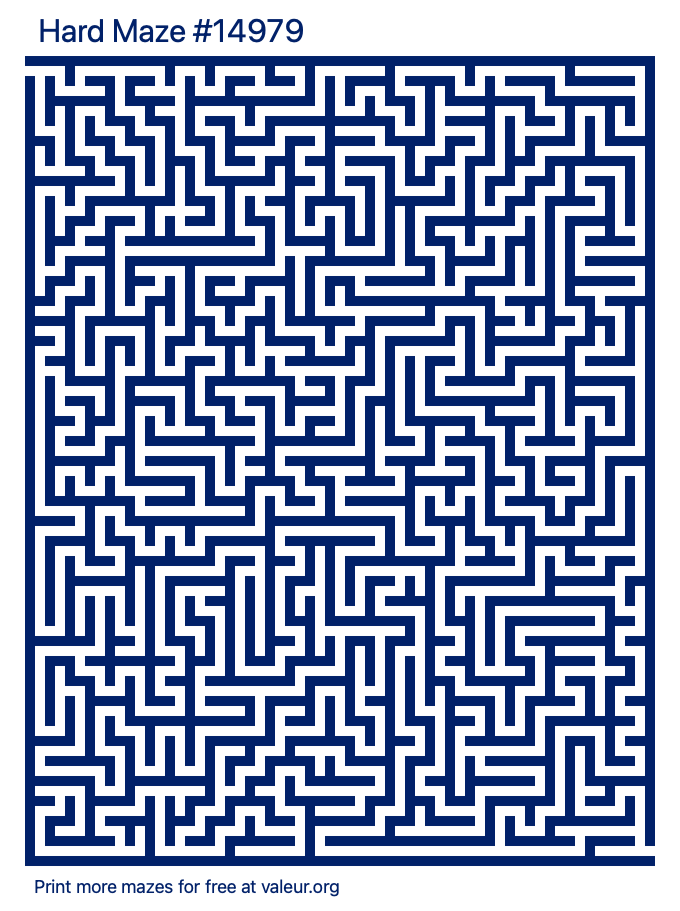 Free Printable Hard Maze number 14979