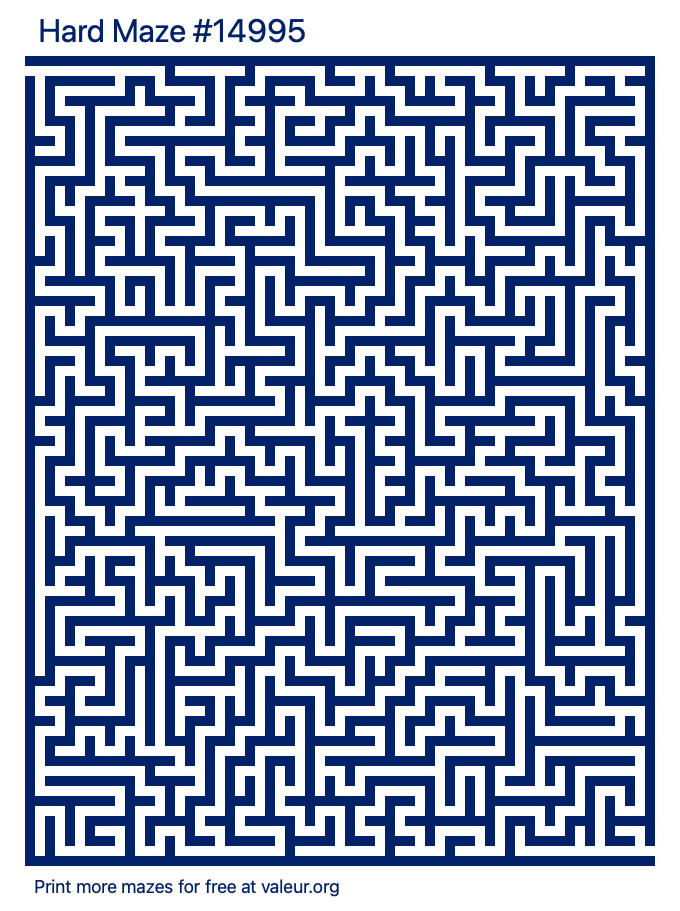 Free Printable Hard Maze number 14995