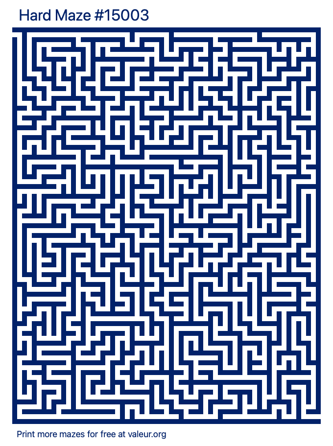 Free Printable Hard Maze number 15003