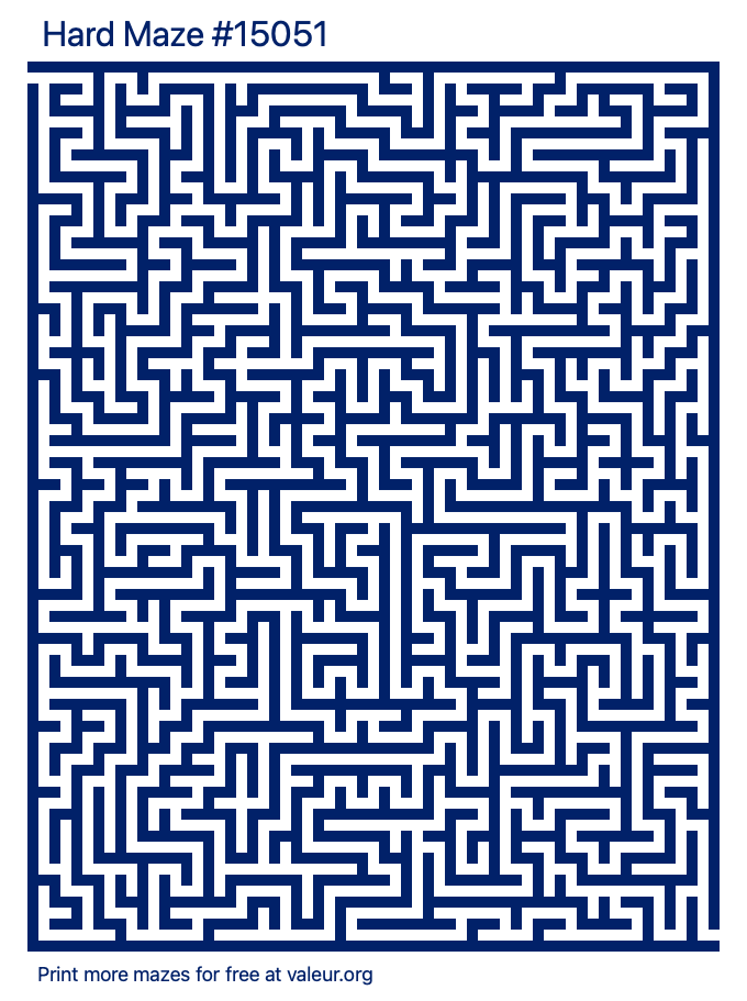 Free Printable Hard Maze number 15051