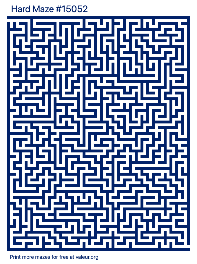 Free Printable Hard Maze number 15052