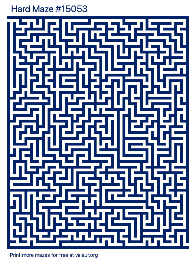 Free Printable Hard Maze number 15053