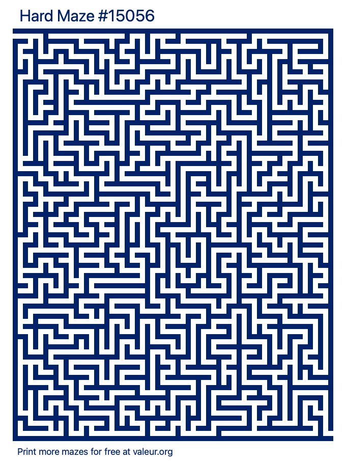 Free Printable Hard Maze number 15056