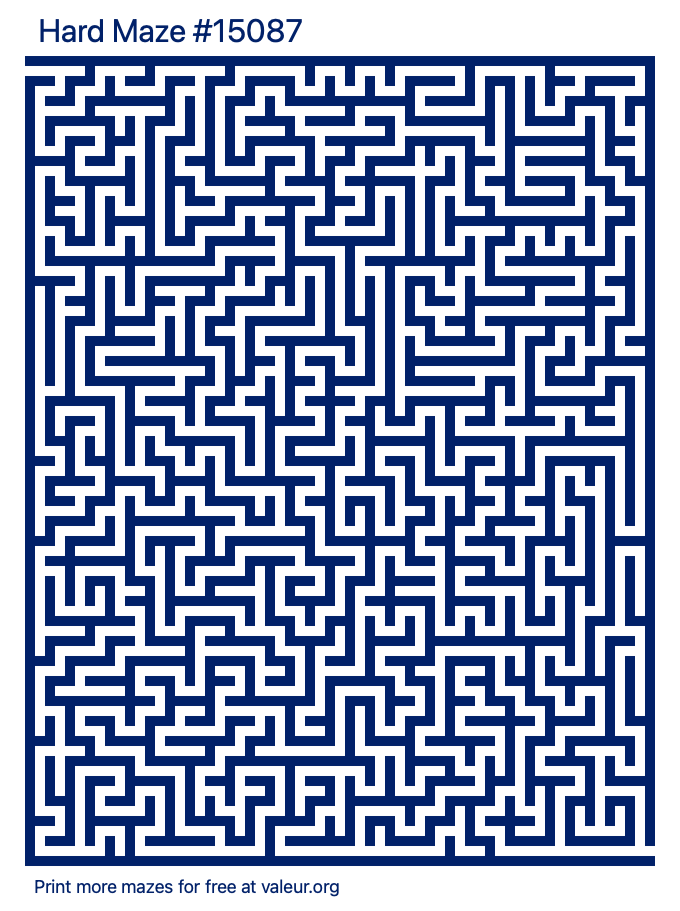 Free Printable Hard Maze number 15087