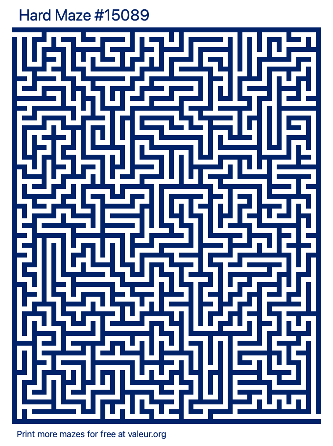 Free Printable Hard Maze number 15089