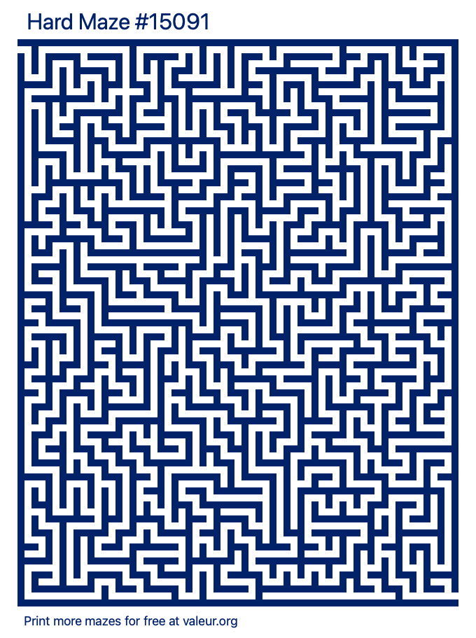 Free Printable Hard Maze number 15091