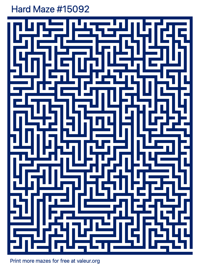 Free Printable Hard Maze number 15092
