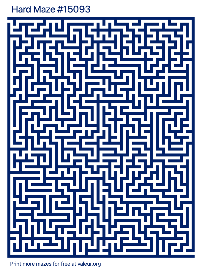 Free Printable Hard Maze number 15093