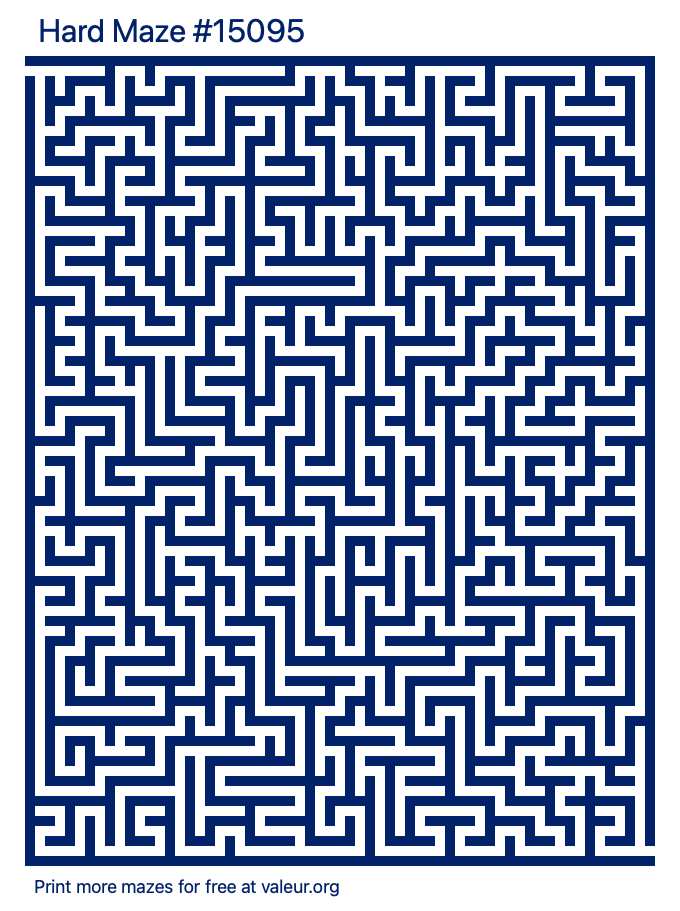 Free Printable Hard Maze number 15095