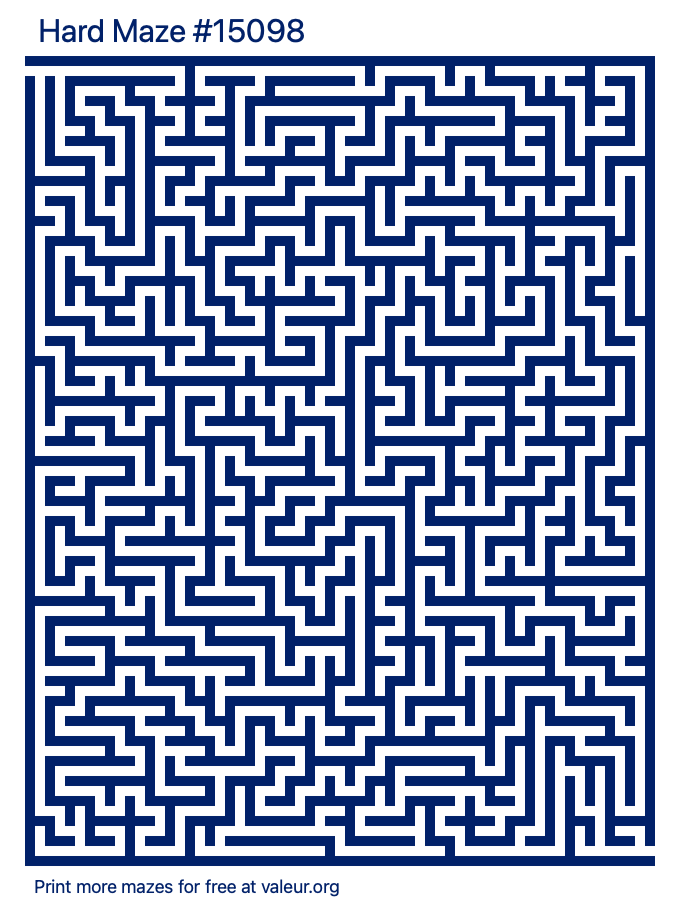 Free Printable Hard Maze number 15098