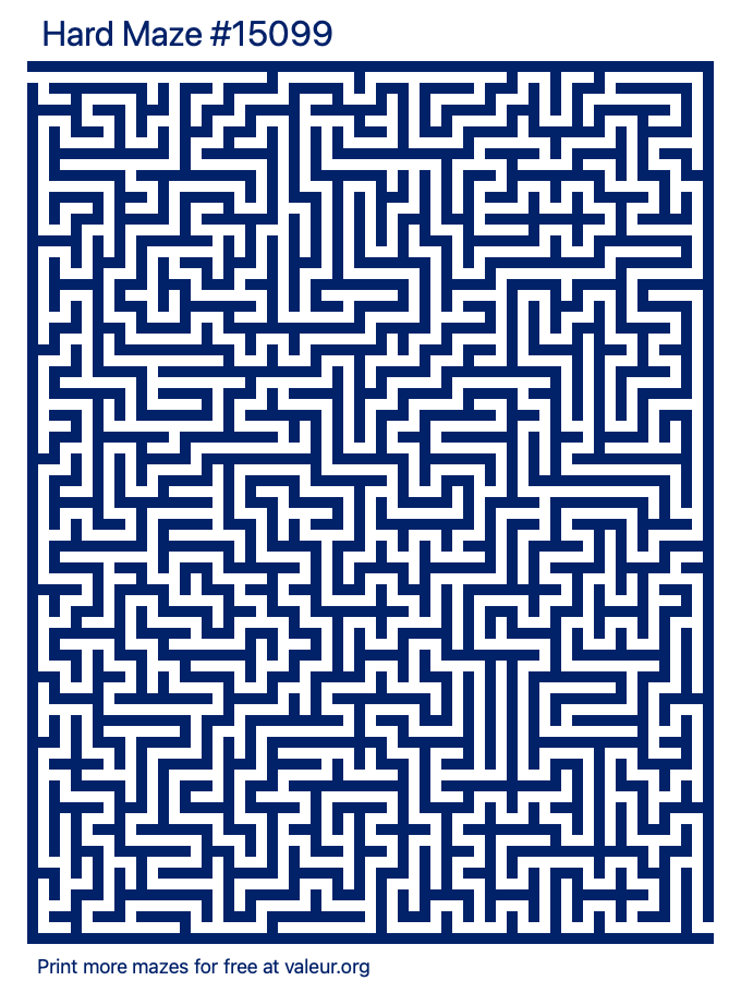 Free Printable Hard Maze number 15099