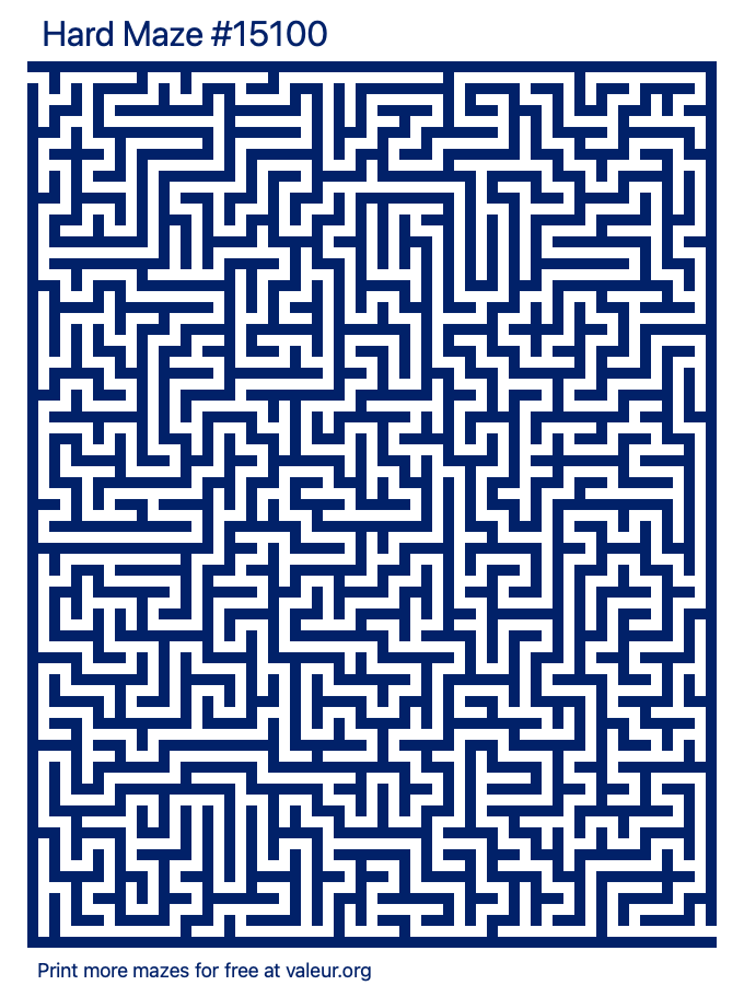 Free Printable Hard Maze number 15100