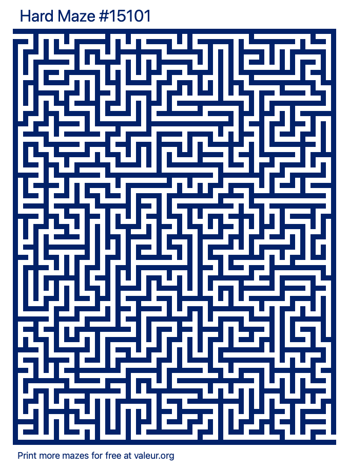 Free Printable Hard Maze number 15101