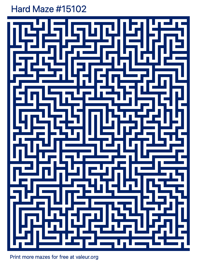 Free Printable Hard Maze number 15102