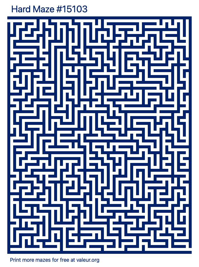 Free Printable Hard Maze number 15103