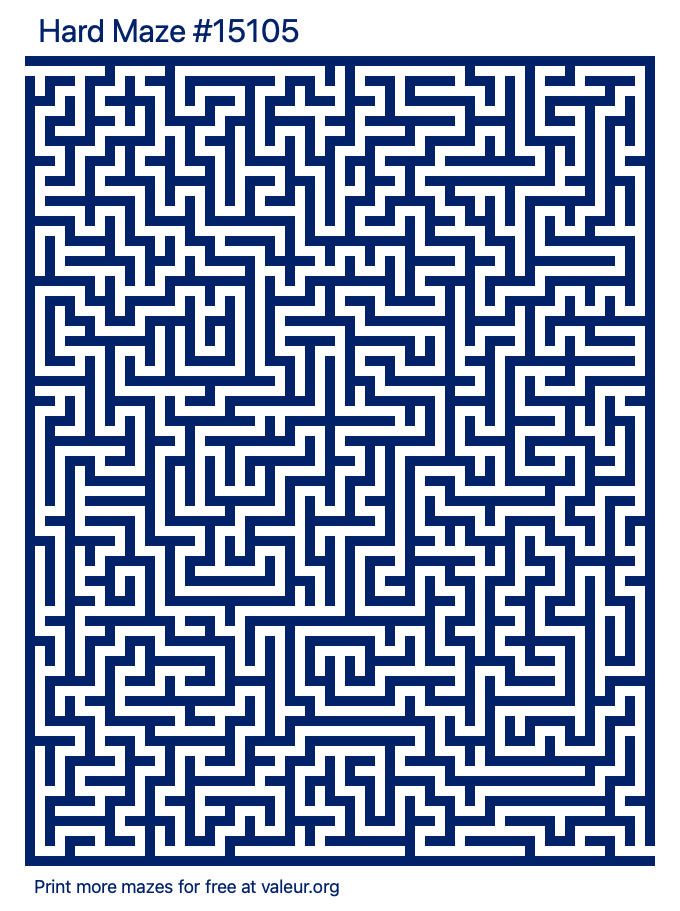 Free Printable Hard Maze number 15105