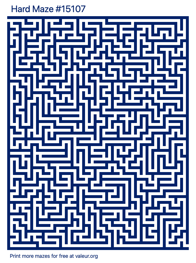 Free Printable Hard Maze number 15107