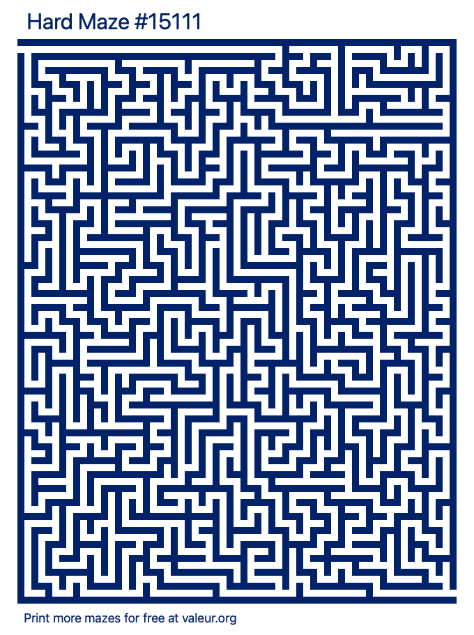 Free Printable Hard Maze number 15111