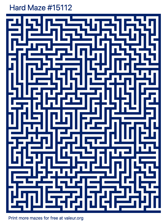 Free Printable Hard Maze number 15112