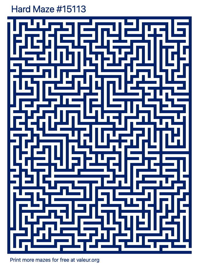 Free Printable Hard Maze number 15113