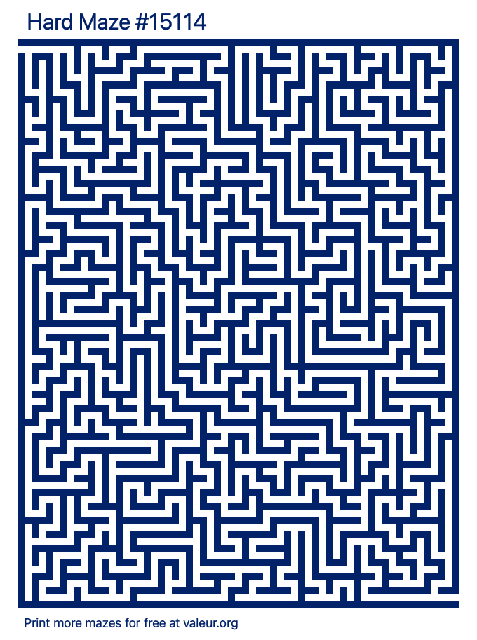 Free Printable Hard Maze number 15114