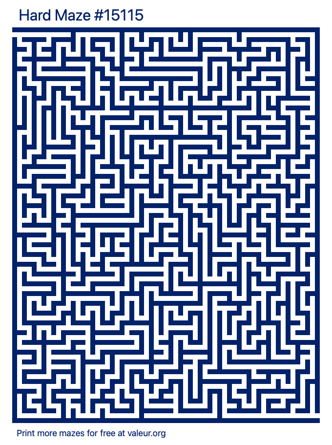 Free Printable Hard Maze number 15115