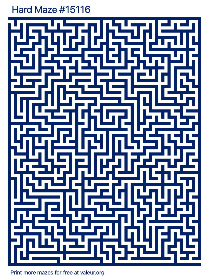 Free Printable Hard Maze number 15116