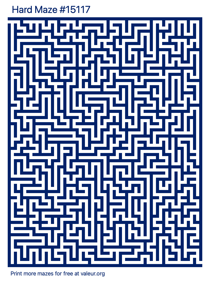 Free Printable Hard Maze number 15117