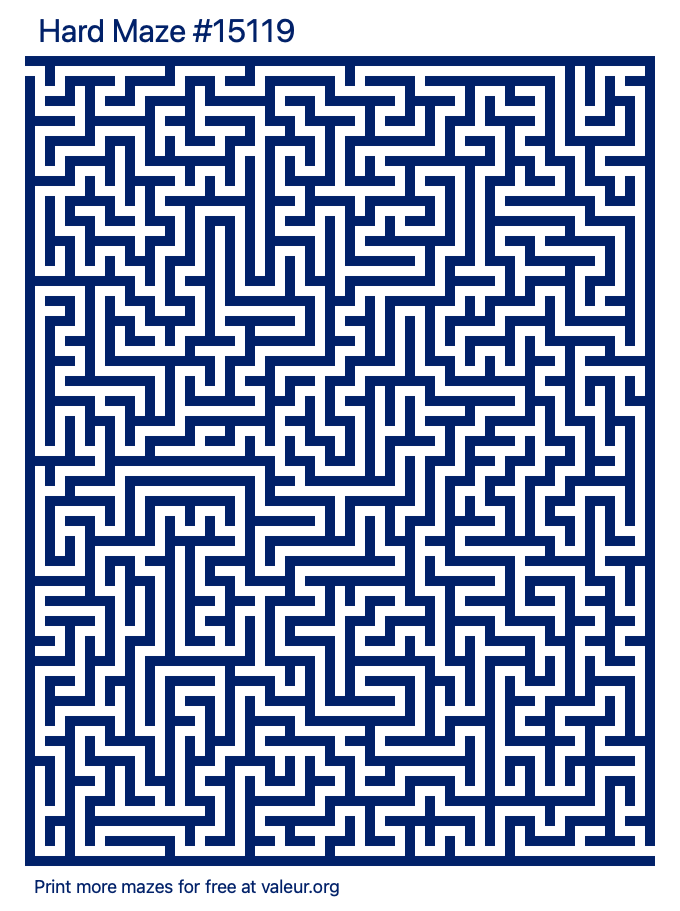 Free Printable Hard Maze number 15119